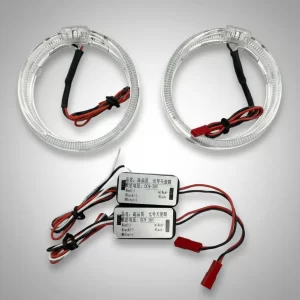 Juego De Ojos De Angel Con Diurna/posicion Luz Blanca 80mm